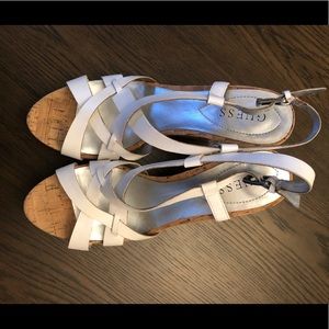 Guess White Sydney Wedge
